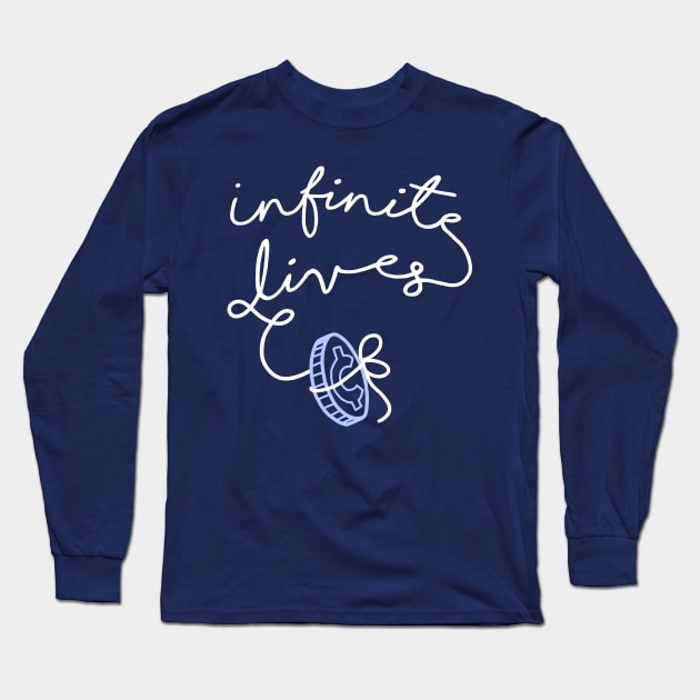 Infinite Lives Long Sleeve T-Shirt by Cheap Ass Gamer